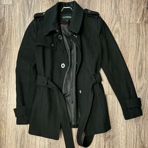 Express Black Winter Coat